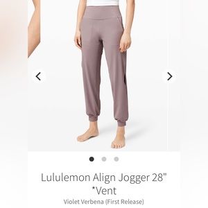 Lululemon Align Cool Vent high waist jogger size 8.